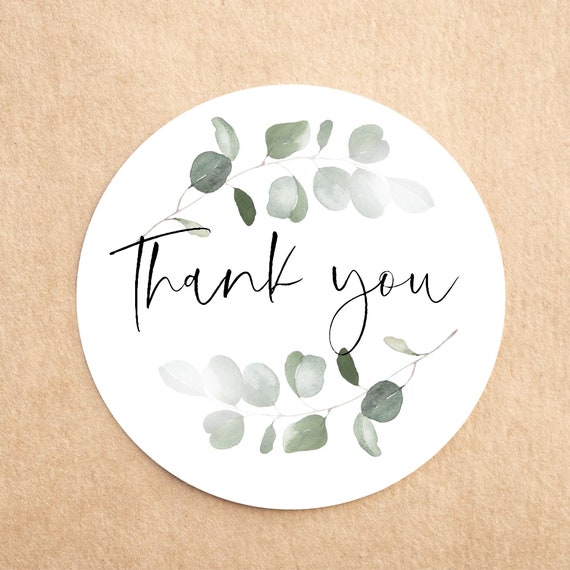 Eco Friendly Thank You Stickers Envelopes Seals Recycled Thank you stickers Business Stickers Eco stickers Wedding stickers