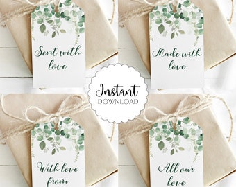 Eucalyptus Gift Tags: Printable Favor Tags (Digital Download)