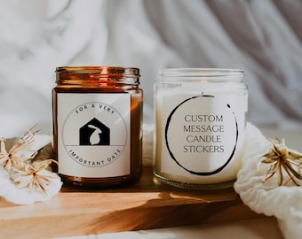 Custom Eco Friendly Candle Labels, Small Business Branding Stickers UK