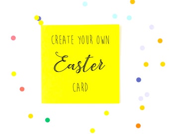 Recycled Easter Card, Design Your Own, Custom Greeting, Eco Friendly Stationery