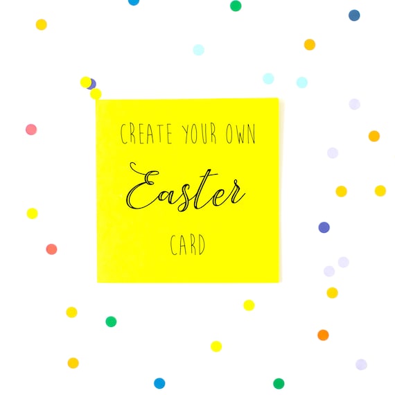 Recycled Easter Card, Design Your Own, Custom Greeting, Eco Friendly Stationery