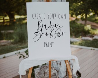 Personalised Baby Shower Welcome Sign | Eco Friendly Recycled Paper Print