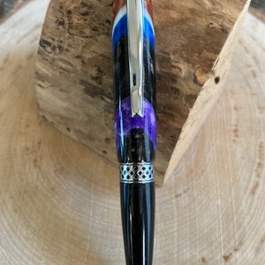 Handmade Mesa Twist Pen Superstrata Swirl Acrylic - Chrome Finish Hardware - With Gift Box