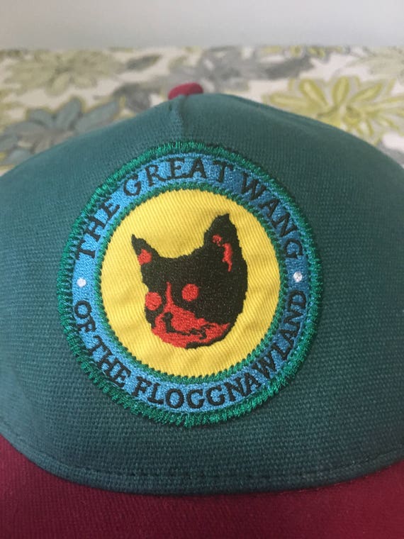 Very Rare OG Camp Floggnaw Green and Red Cat Hat Golf Wang