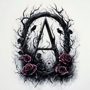 Letra monograma oscura y misteriosa para uso personal