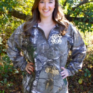 Camo half zip pullover women's cheap