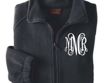 Monogrammed Ladies Fleece Full Zip Jacket - Monogrammed Jacket - Fleece Zip Jacket - Unique Gift Idea - Monogrammed Ladies Jacket