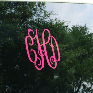 Monogrammed Vinyl Decal - Monogram Car Decal - Initial Decal - Monogrammed Sticker Decal - Water Bottle Vinyl Decal - Yeti Vinyl Decal