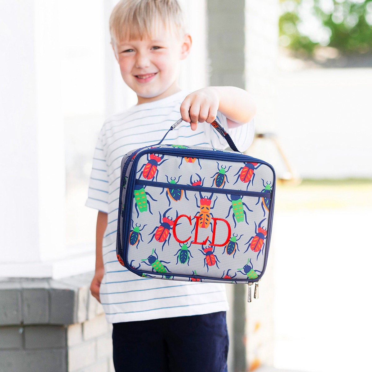Monogrammed Kids Lunch Box Buggy Lunch Box Personalized Unique
