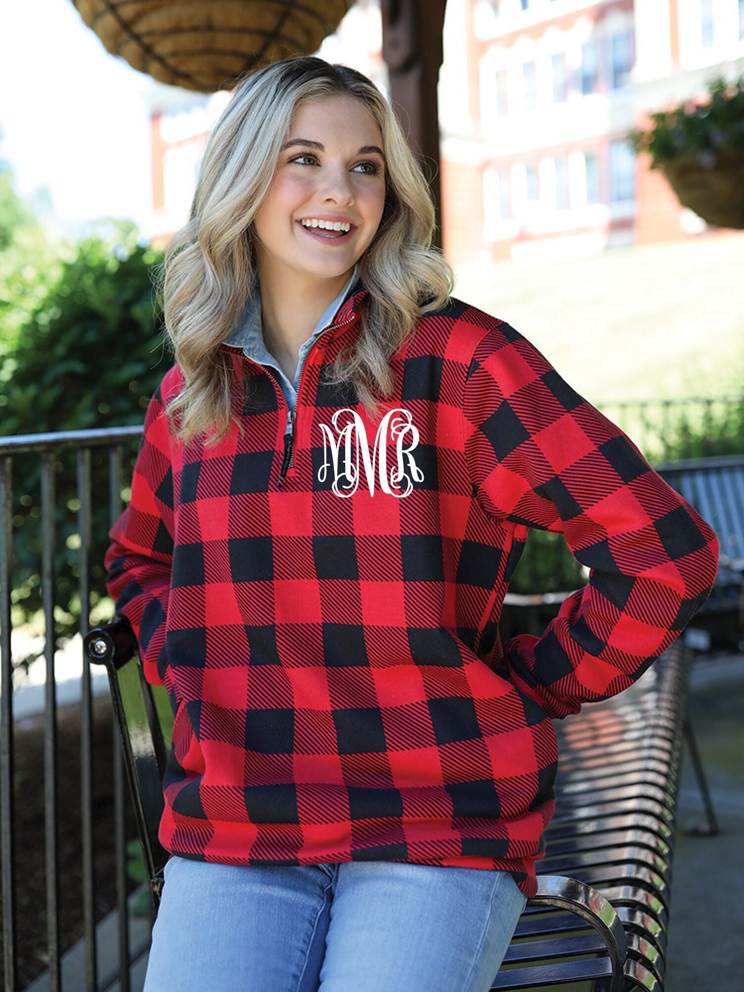 Buffalo plaid pullover women's new arrivals