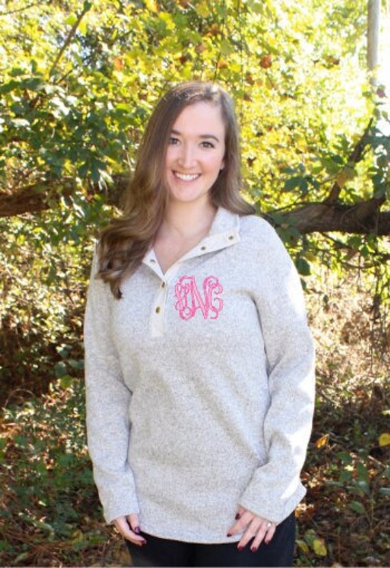 Monogrammed Ladies Hingham Tunic Button Snap Pullover - Etsy