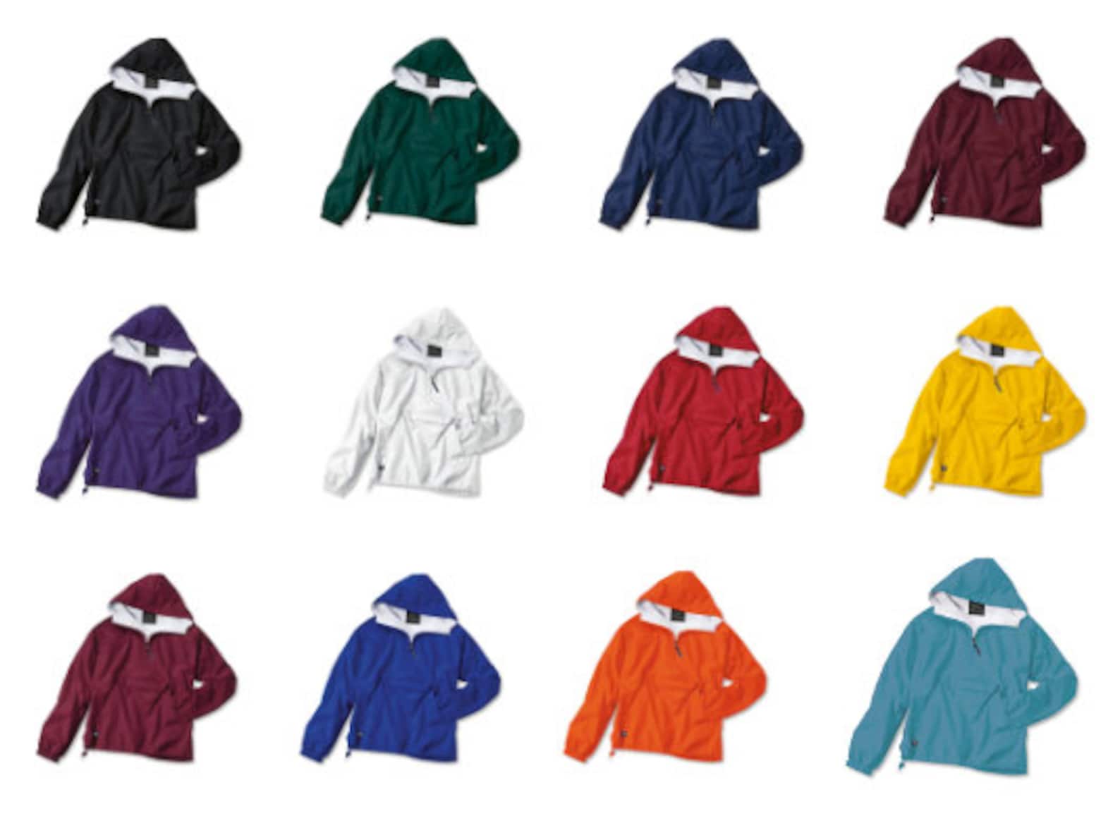 Monogrammed Pullover Rain Jacket Charles River Unisex Etsy