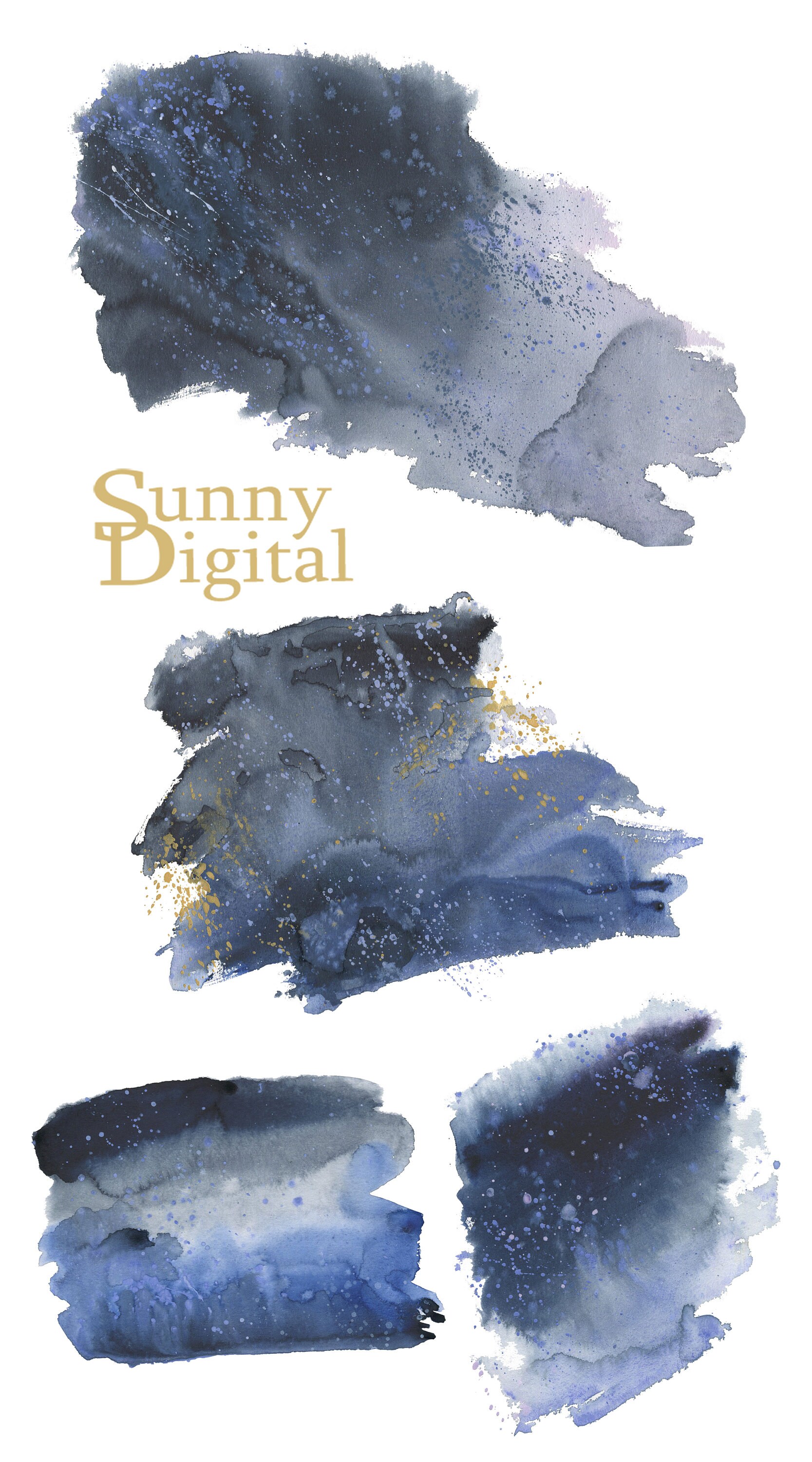 Watercolor universe Space PNG Celestial clipart Star element | Etsy
