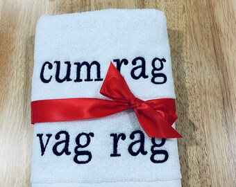 CUM Rag VAG NUT Rag, Gift for Him, Gift for Her, Anniversary Gift, Gag Fun Gift