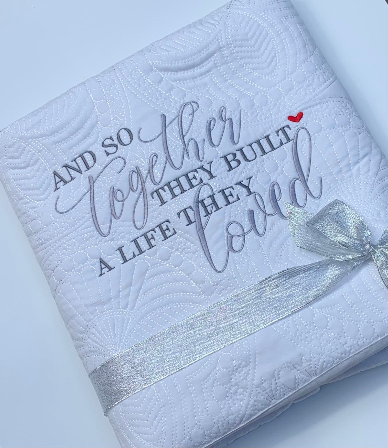 Wedding Gift Quilt Personalized Wedding Quilt Custom Wedding Etsy