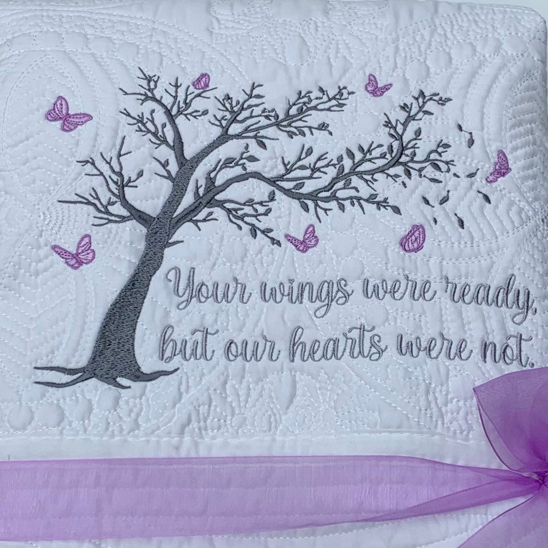 Memorial Blanket, Custom Sympathy Quilt, Condolence, Grieving