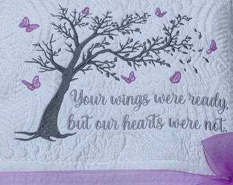 Memorial Blanket, Custom Sympathy Quilt,  Condolence, Grieving, Bereavement, Miscarriage Gift