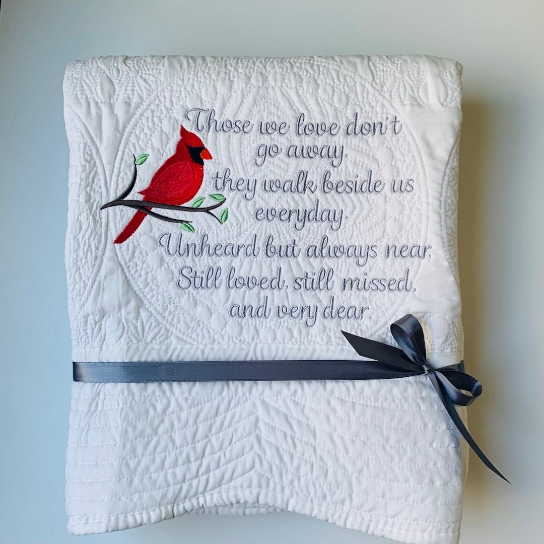 Sympathy Gift Blanket, Sympathy Cardinal Gift, Bereavement Blanket