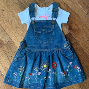 Overalls Dress & Shirt Personalized Set