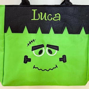 Halloween Bags, Embroidered Trick or Treat Tote