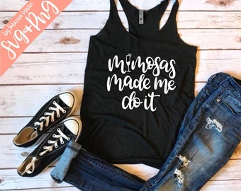 Mimosas Made Me Do It - Handdrawn Mimosa/Alcohol Quote - Digital Download (SVG & PNG)