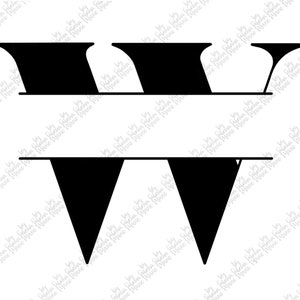 Split Monogram W Digital Download (SVG & PNG) - Etsy