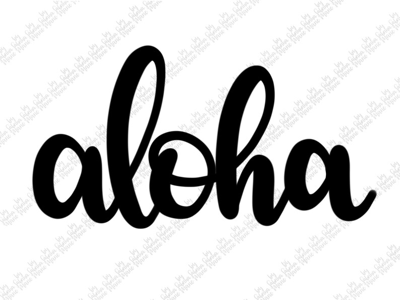 Aloha Digital Download (SVG & PNG) - Etsy
