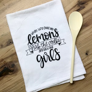 cuando la vida te da limones toalla de té - decoración de cocina manipulada!