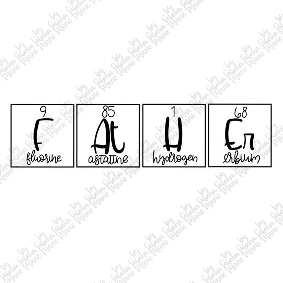 Download Handdrawn Periodic Table Inspired Design Svg Png Digital Download Father Craft Supplies Tools Embroidery Kromasol Com
