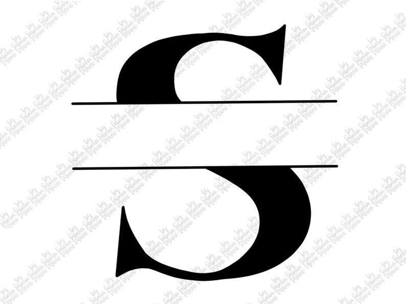 Download Split Monogram S Digital Download SVG & PNG | Etsy