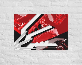 24 x 36 in. Wall Poster - Machine Red
