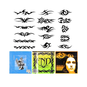 Y2K / Acid Tribal Icons ( 18 Assets For Logos, Clothing, Graphic Design)