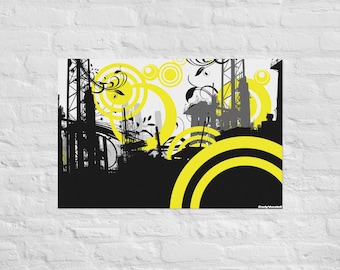 24 x 36 in. Wall Poster - Industry Yellow