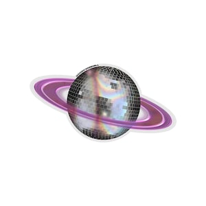 Planet Disco / Holographic Vinyl Sticker