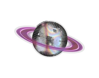 Planet Disco / Holographic Vinyl Sticker