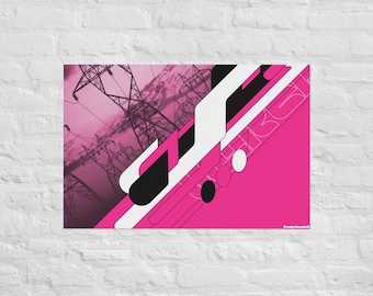 24 x 36 in. Wall Poster - Wired Pink