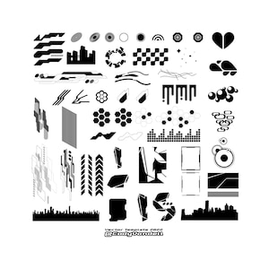 Y2K Aesthetic Vectorheart Icons Template Over 70 Assets For Logos, Clothing, Graphic Design image 1