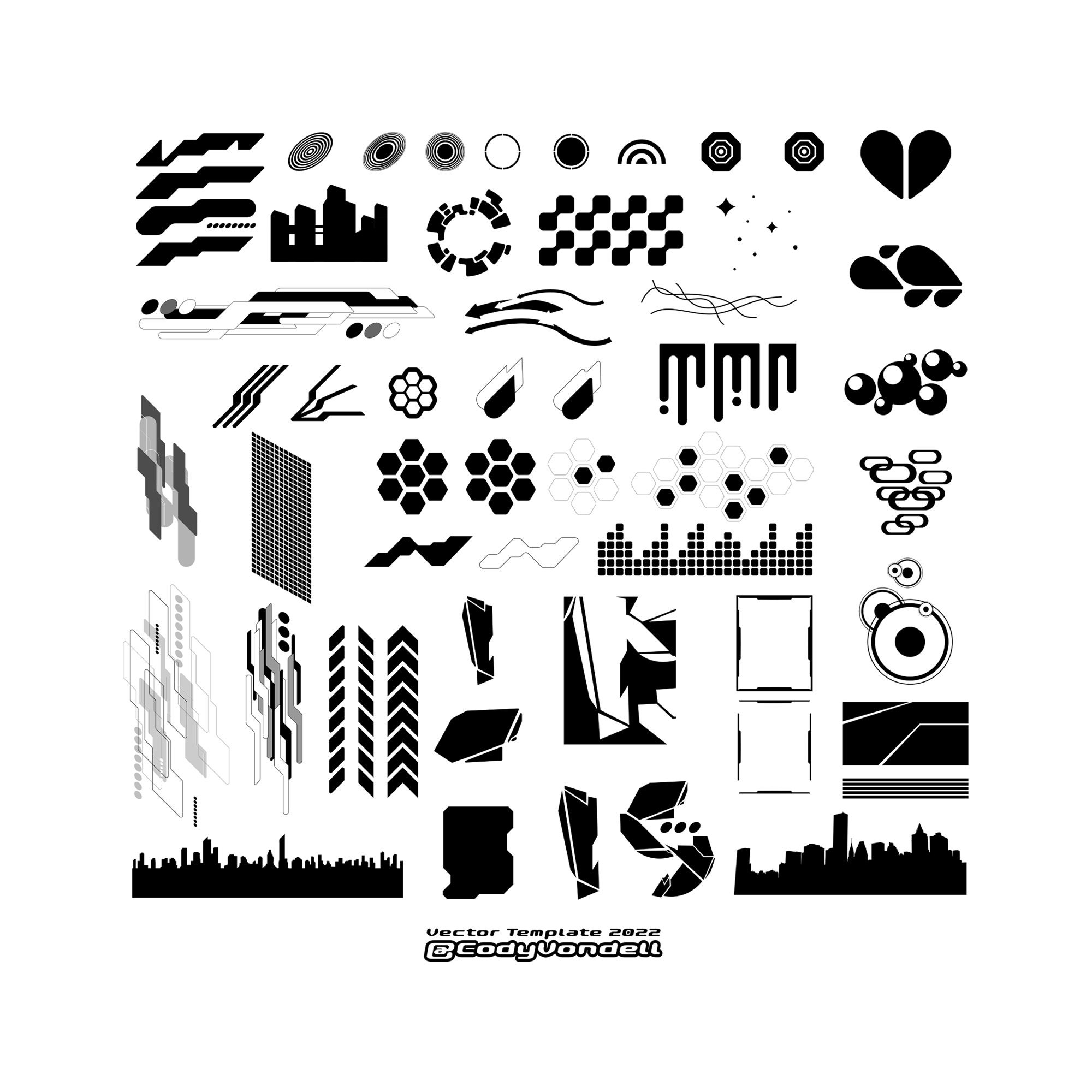 Y2K Aesthetic Icons Template over 80 Assets for Logos -  Israel