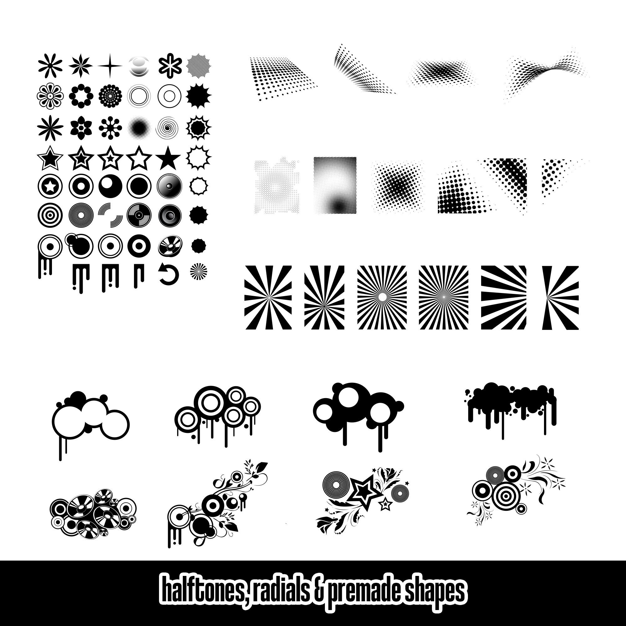 Frutiger Metro Grunge Vector Template over 150 Assets for Logos ...