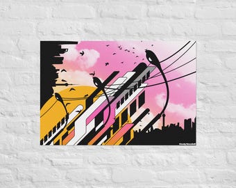 24 x 36 in. Wall Poster - Reality Check Sunset