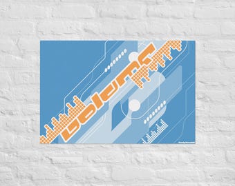 24 x 36 in. Wall Poster Design - Volume Blue