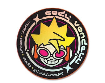 Vondell Mascot / Holographic Vinyl Sticker