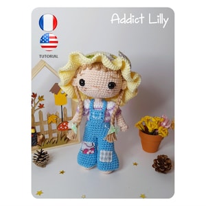 Muriel La Belle des Champs - Crochet doll - Crochet Doll - Crochet pattern - PDF file - FR/US explanations - Amigurumi