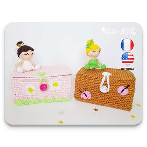 Boîte à Bijoux Fée - Fairy Jewelry Box - Patron au crochet - Fichier PDF - Explications FR/US- Crochet - Accessoire