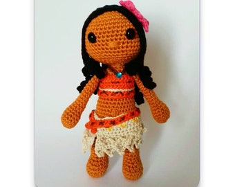 Poupée d'inspiration Vahiné - Tutoriel PDF - Crochet - Amigurumi