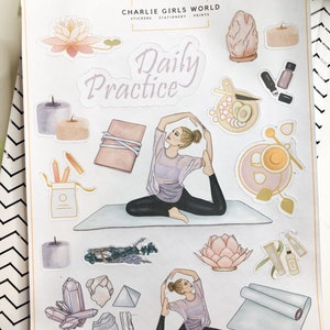 Daily Yoga Practice Stickers Yoga Namaste - Etsy