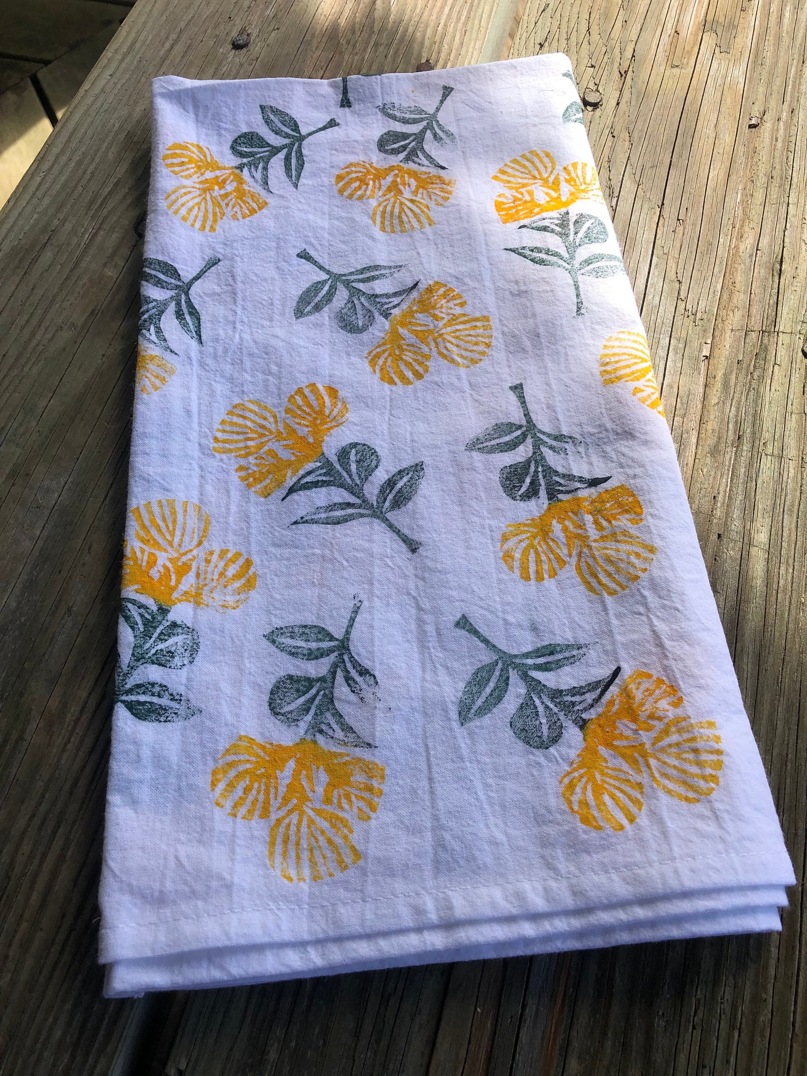 Ohia Mamo Organic cotton Tea Towel Etsy