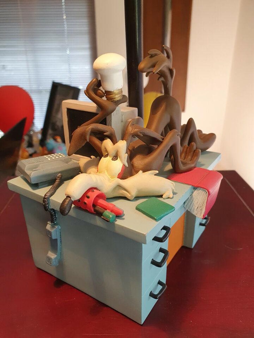 Extremely Rare Vintage Wile E. Coyote on a Rocket Statue. Wile E