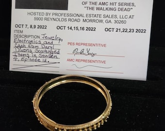 The Walking Dead Original Production Used Daryl Scavenged Gold Bracelet Prop