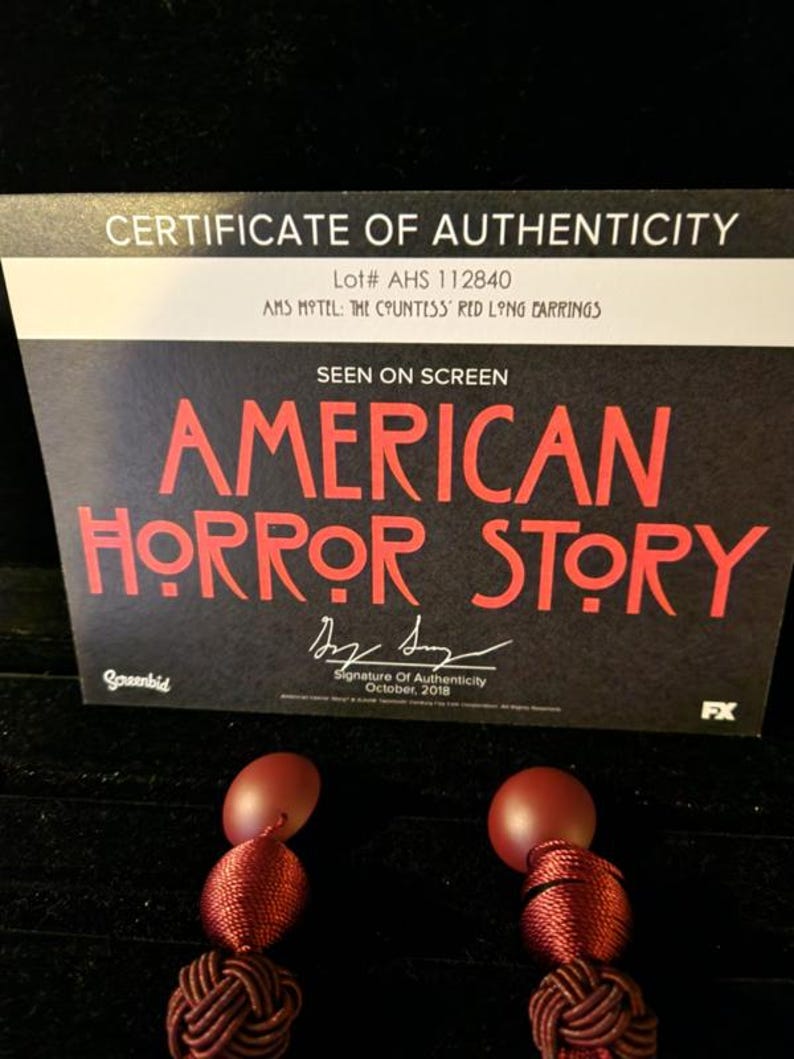 AHS American Horror Story Hotel Original Screen Used Lady Gaga Red 